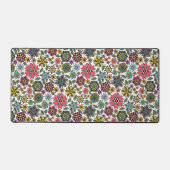 Moderne Retro Bloementekening Naadloze Patroonkuns Bureaumat (Voorkant)
