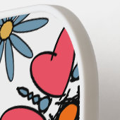 Moderne Retro Bloementekening Naadloze Patroonkuns Pickleball Paddle (Links Detail)