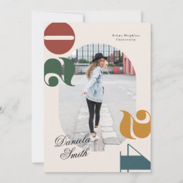 Moderne Retro & Bold Klasse van 2024 Afstuderen Kaart