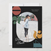 Moderne Retro & Bold Klasse van 2024 Afstuderen Kaart (Voorkant)