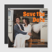 Moderne  Retro Bold Typography Photo Wedding (Voorkant / Achterkant)