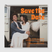 Moderne  Retro Bold Typography Photo Wedding (Voorkant)