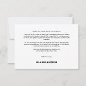 Moderne  Retro Bold Typography Photo Wedding Bedankkaart (Achterkant)