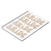 Moderne Retro Bruid Afscheid Van De Vrijgezellenfe Notitieboek (Linkerzijde)