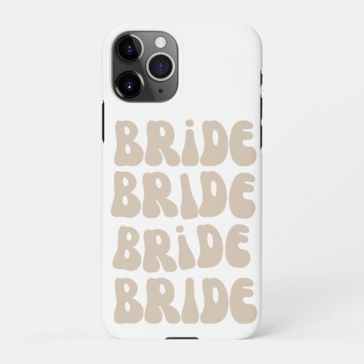 Moderne Retro Bruid Bachelorette Feest Vintage iPhone Hoesje (Achterkant)