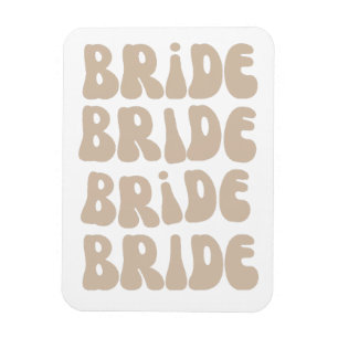 Moderne Retro Bruid Bachelorette Feest Vintage Magneet