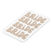 Moderne Retro Bruid Bachelorette Feest Vintage Magneet (Linkerzijde)