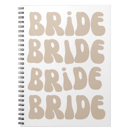 Moderne Retro Bruid Bachelorette Feest Vintage Notitieboek (Voorkant)