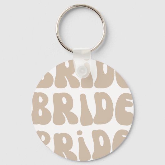 Moderne Retro Bruid Bachelorette Feest Vintage Sleutelhanger (Voorkant)