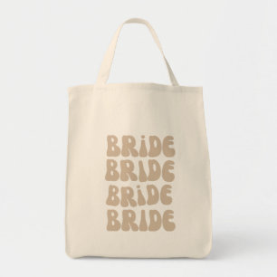 Moderne Retro Bruid Bachelorette Feest Vintage Tote Bag