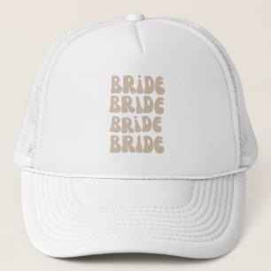 Moderne Retro Bruid Bachelorette Feest Vintage Trucker Pet