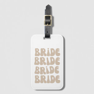Moderne Retro Bruid Bachelorette Feestje Vintage Bagagelabel
