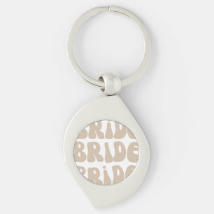 Moderne Retro Bruid Bachelorette Feestje Vintage Sleutelhanger