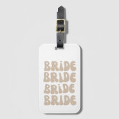 Moderne Retro Bruid Bachelorette Party Bagagelabel (Voorkant (verticaal))