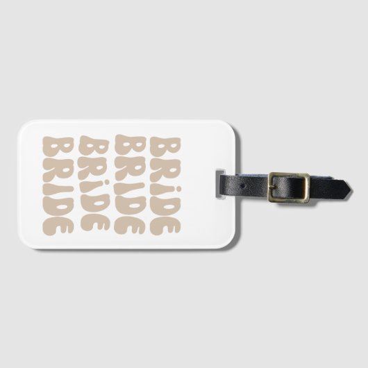 Moderne Retro Bruid Bachelorette Party Bagagelabel (Voorkant (horizontaal))
