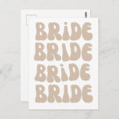 Moderne Retro Bruid Bachelorette Party  Briefkaart (Voorkant / Achterkant)