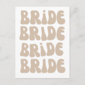 Moderne Retro Bruid Bachelorette Party  Briefkaart (Voorkant)