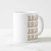 Moderne Retro Bruid Bachelorette Party  Grote Koffiekop (Voorkant rechts)