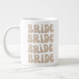 Moderne Retro Bruid Bachelorette Party  Grote Koffiekop