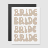 Moderne Retro Bruid Bachelorette Party  Magnetische Uitnodiging (Voorkant / Achterkant)
