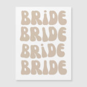 Moderne Retro Bruid Bachelorette Party  Magnetische Uitnodiging (Voorkant)