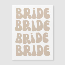 Moderne Retro Bruid Bachelorette Party  Magnetische Uitnodiging