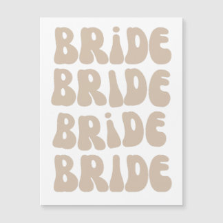 Moderne Retro Bruid Bachelorette Party  Magnetische Uitnodiging