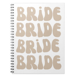 Moderne Retro Bruid Bachelorette Party  Notitieboek