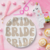 Moderne Retro Bruid Bachelorette Party  Papieren Bordje (Feest)