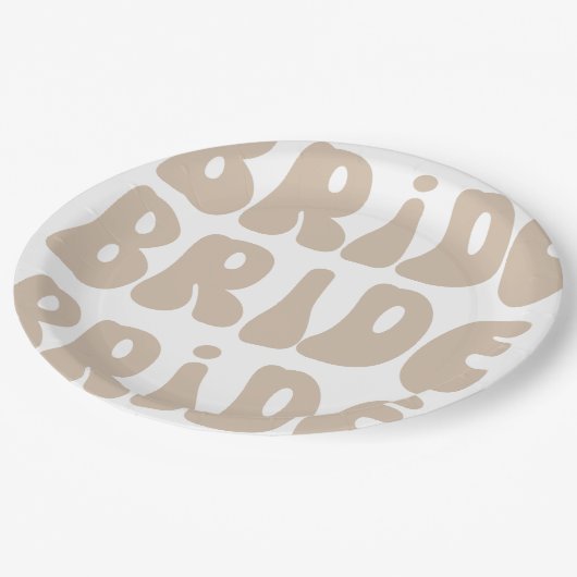 Moderne Retro Bruid Bachelorette Party  Papieren Bordje (Gekanteld)