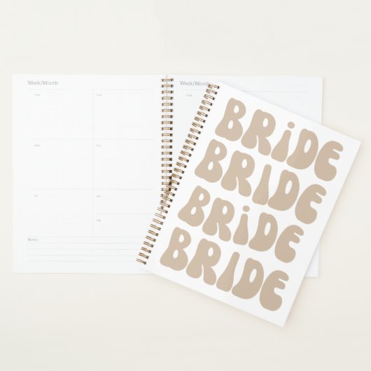 Moderne Retro Bruid Bachelorette Party  Planner (Display)