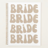 Moderne Retro Bruid Bachelorette Party  Planner (Voorkant)