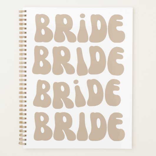Moderne Retro Bruid Bachelorette Party  Planner (Voorkant)