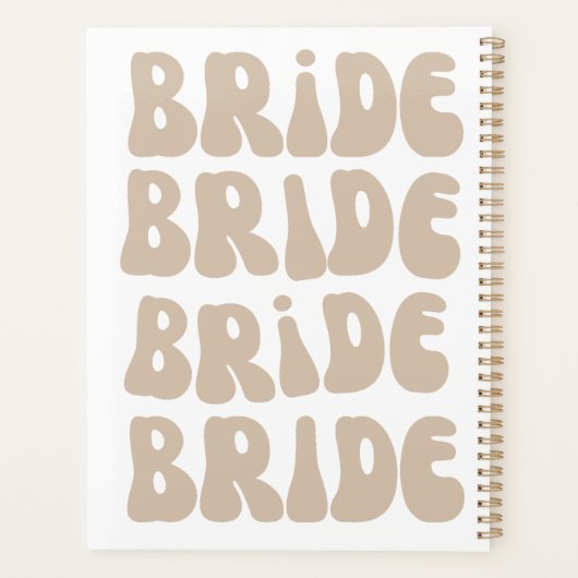 Moderne Retro Bruid Bachelorette Party  Planner (Achterkant)