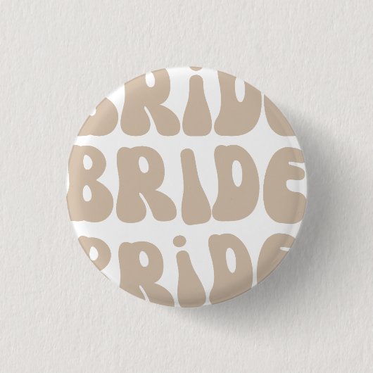 Moderne Retro Bruid Bachelorette Party Ronde Button 3,2 Cm (Voorkant)