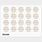 Moderne Retro Bruid Bachelorette Party  Ronde Sticker (Vel)