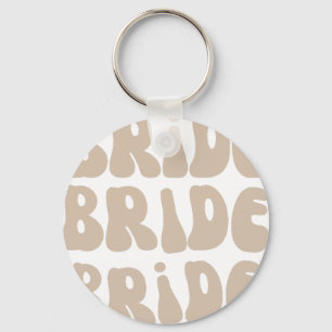 Moderne Retro Bruid Bachelorette Party  Sleutelhanger