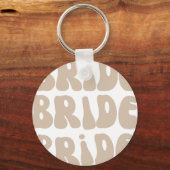 Moderne Retro Bruid Bachelorette Party  Sleutelhanger (Achterkant)