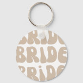 Moderne Retro Bruid Bachelorette Party  Sleutelhanger (Achterkant)
