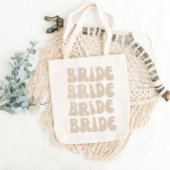 Moderne Retro Bruid Bachelorette Party  Tote Bag