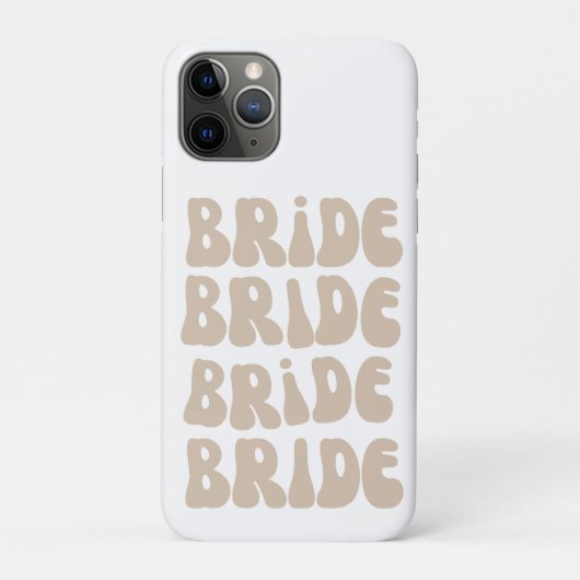 Moderne Retro Bruid Meisjes Bruiloft Vintage Case-Mate iPhone Case (Achterkant)