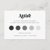 Moderne retro bruiloft kleding Gast Jurk Code Kaar Informatiekaartje (Voorkant)