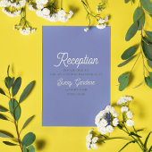 Moderne retro bruiloft receptie informatiekaartje