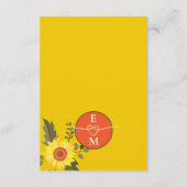 Moderne retro bruiloft receptie informatiekaartje (Achterkant)