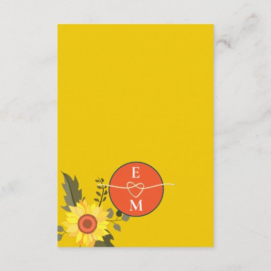 Moderne retro bruiloft receptie informatiekaartje (Achterkant)