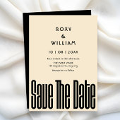 Moderne Retro bruiloft Save The Date