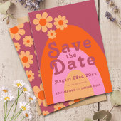 Moderne Retro Bruiloft Save The Date