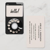 Moderne Retro Cell Phone Business Profile Roep Visitekaartje (Voorkant / Achterkant)