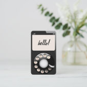 Moderne Retro Cell Phone Business Profile Roep Visitekaartje (Staand voorkant)