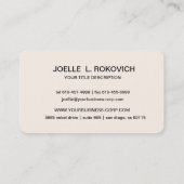 Moderne Retro Cell Phone Business Profile Roep Visitekaartje (Achterkant)